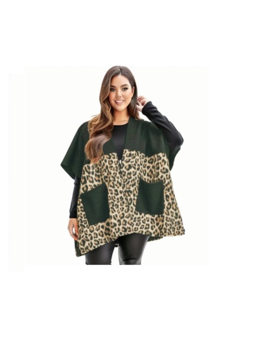 Taupe Leopard Pocket Kimono
